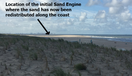 Photo of what the beach looks like in 2019 after eight years of having the Sand Engine